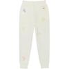 Abstract Pattern Print Elastic Waist Cuffed Casual Pants Women Bottoms Off-White VN0A7U83FS8