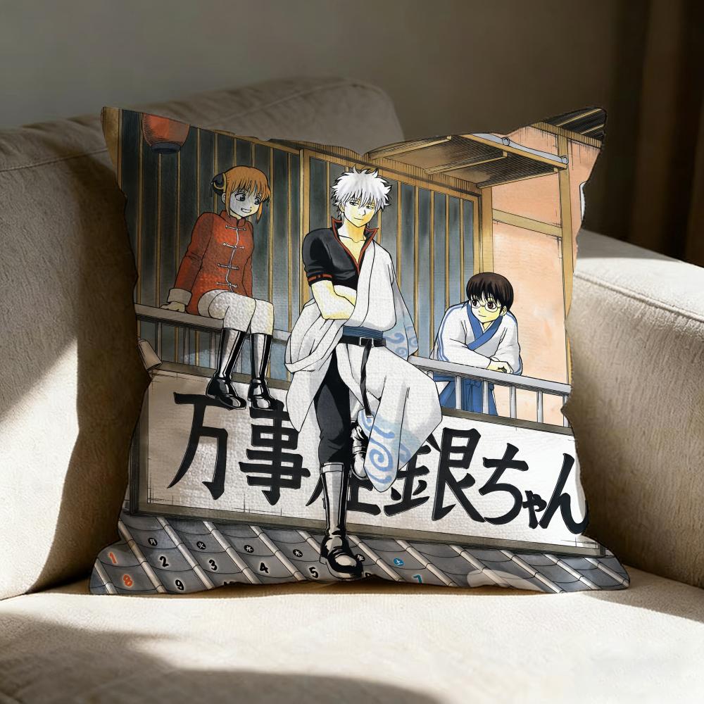 Ggintama Anime Pillow Case Pillowcase Doublesided Printed Sofa Cushion Bedroom Headboard Pillow