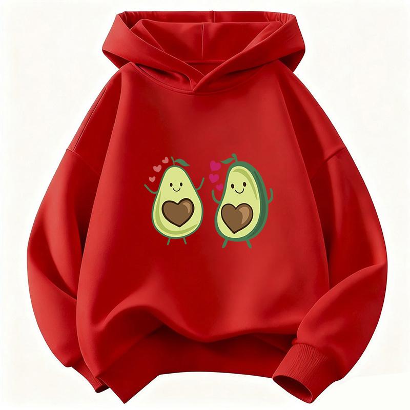 Cute Avocado Hoodie Kids Avocado Children's Sweatshirt Cute Harajuku Hoody for Boys Girls Autumn Winter Casual Hoodies