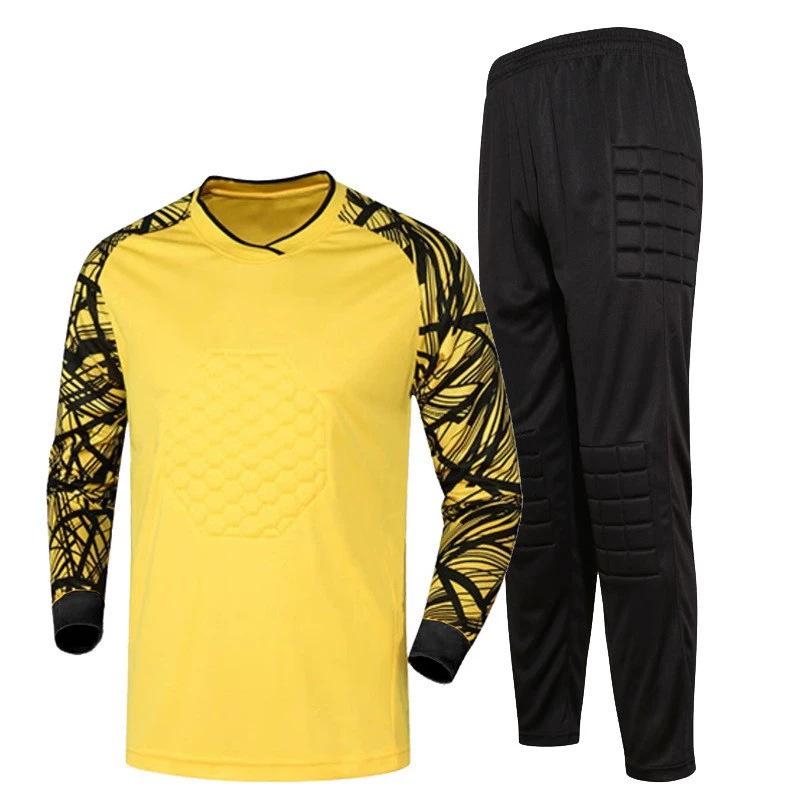 Goalkeeper Long Sleeve Padded Jersey Set - Anti-Fall, Anti-Collision Football Uniform