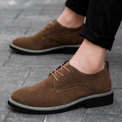 2025 Spring Men's Board Shoes Matte Leather Shoes British Style Men's Shoes Large Size Business Leather Shoes Tide 2025 Direct Sales Tooling