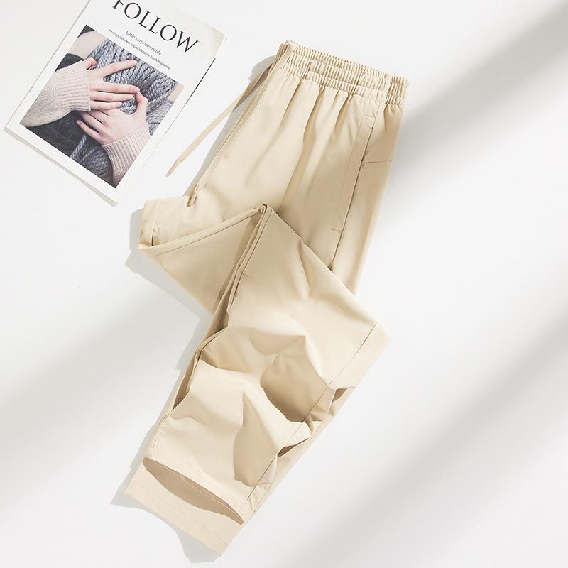 Unisex Plus Size Quick-Dry Elastic Joggers - Summer Outdoor Casual Sports Pants