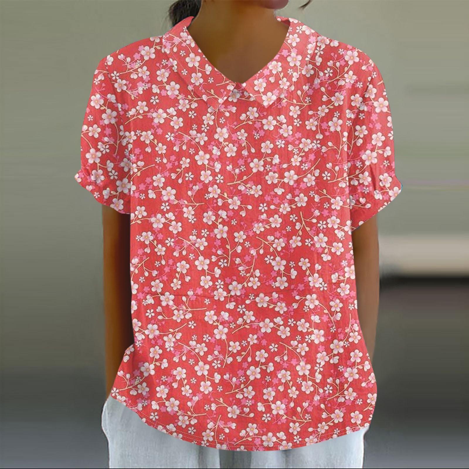 

Женская повседневная футболка-пуловер с короткими рукавами и цветочным принтом в стиле ретро XXXXXL