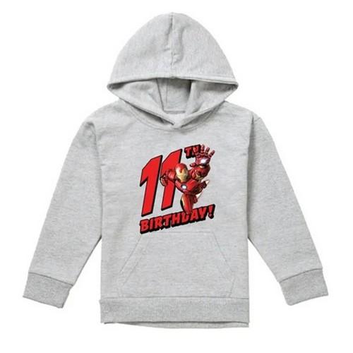 Marvel Childrens/Kids Iron Man Heather 11th Birthday Hoodie