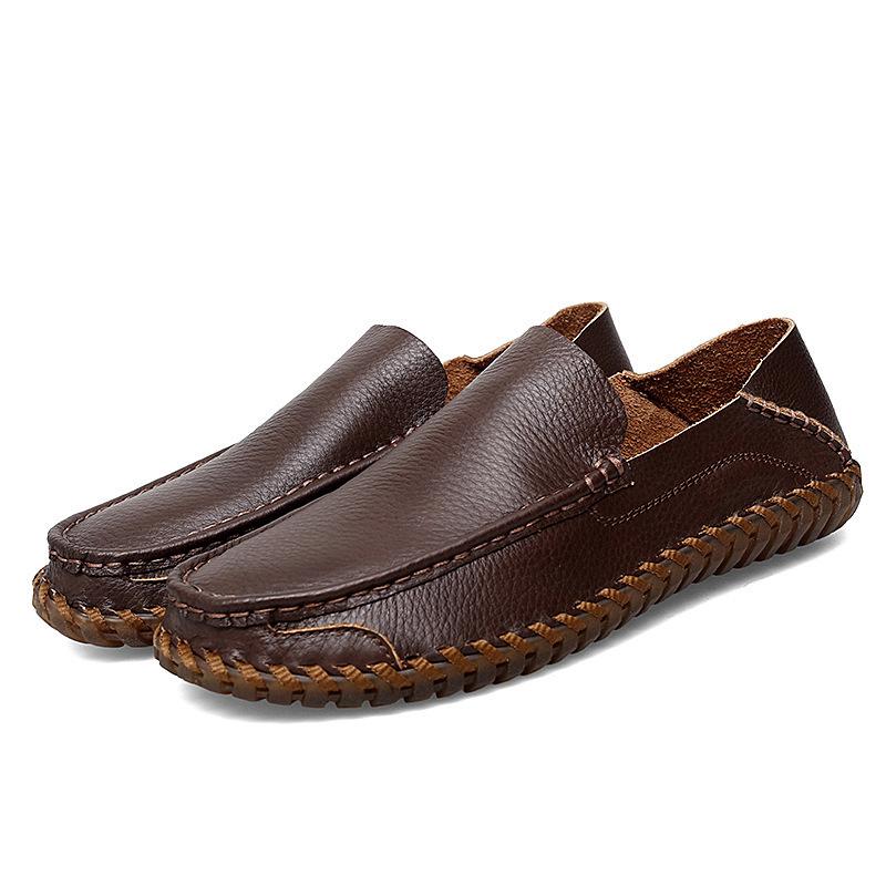 Breathable Men's Slip-On Loafers - Soft Rubber Sole for Spring/Autumn