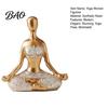 Living Room Yoga Decor Meditation Lady Statue, Modern Pose Women Figurine, Zen Hand-carved Figure Female Sculpture for Office, Room, Desktop