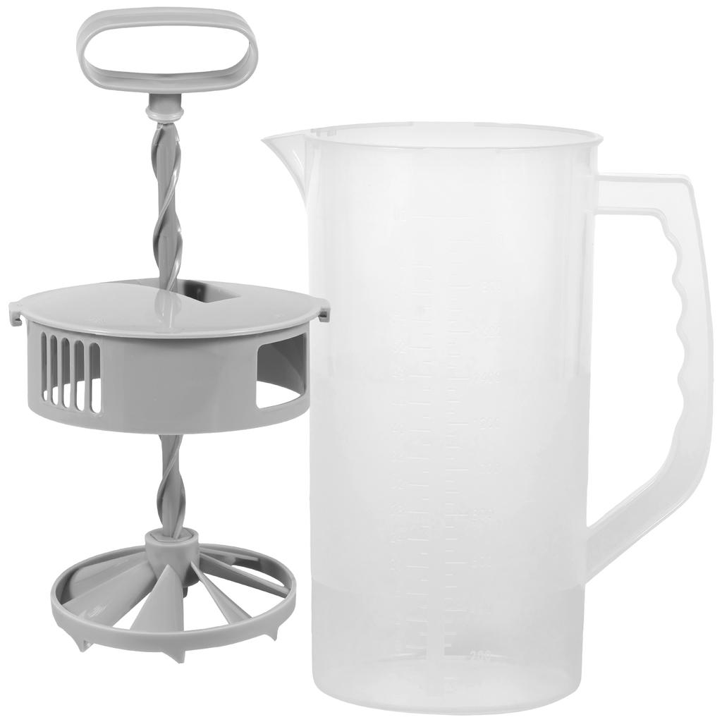 Mixing Pitcher for Drinks 2000ml Mixing Water Pitcher with Lid Wide Mouth Juice Mixing Container with Plastic Blades and Mixer