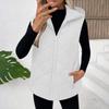 Women's Casual Padded Vest with Pockets and Zipper Sleeveless Jacket for Fall Winter