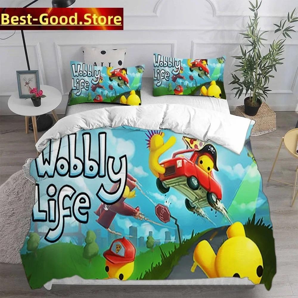 Povlak na peřinu Ložní soupravy Wobbly & Life Jednolůžko Twin Plné Velikost Queen King Prošívaná přikrývka Anime Potah na postel Sada povlaků na polštáře