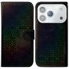 For iPhone 17 Pro Max Stand Case Dazzling Flower Leather Phone Cover with Wrist Strap