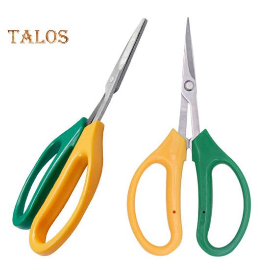 Stainless Steel Shear Trimming Scissors with Soft Handle Multi-functional Garden Clippers with Tilted or Straight Head for Garden Pruning Fruits