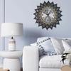 Multipurpose Quiet Movement European Wall Clock Metal Frame Geometric Heart Design Battery Operated For Home Decors Gift