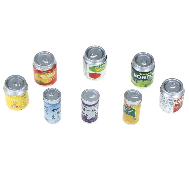 3/5Pcs 1:12 Dollhouse Accessories Jam Beverage Cans Miniature Play Kitchen Toy