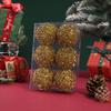 6 Pack Gold Christmas Ball Ornaments for Holiday Tree, Home and Party Decoration