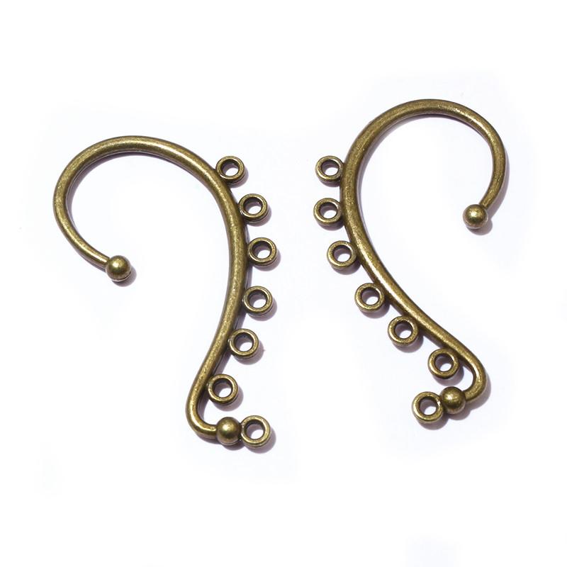 10pcs 60x36mm DIY Earrings Hair Jewelry Making Gold Silver Color Wedding Accessories Copper Metal Bridal Hair Combs Findings