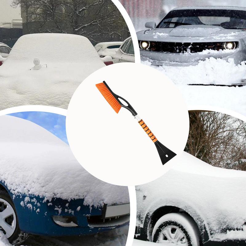 Ice Scrapers For Car Windshield Detachable Aluminum Snow Brush Ice Scrapers No-Scratch Ergonomic Car Accessories Heavy Duty Snow