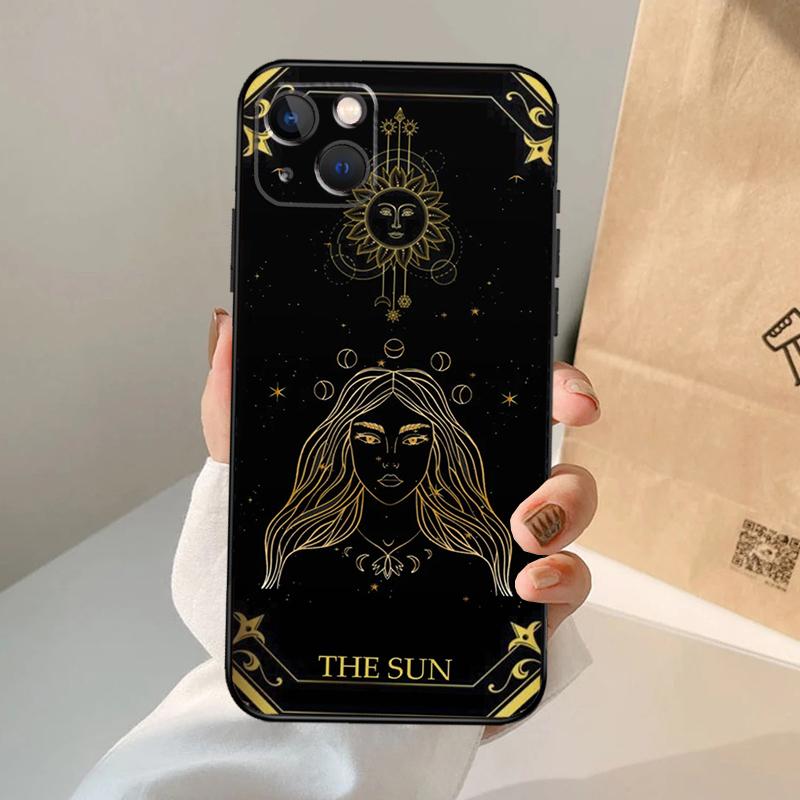 Astrology Tarot Cards Phone Case For iPhone 18 16 14 13 12 11 15 Pro Max 13 12 Mini XR 15 16 Plus 16e Cover Coque
