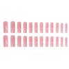 Long Wearable Press-On Nails With Pearl Line Design French Tip Acrylic Nail Tips Removable Gel Adhesive