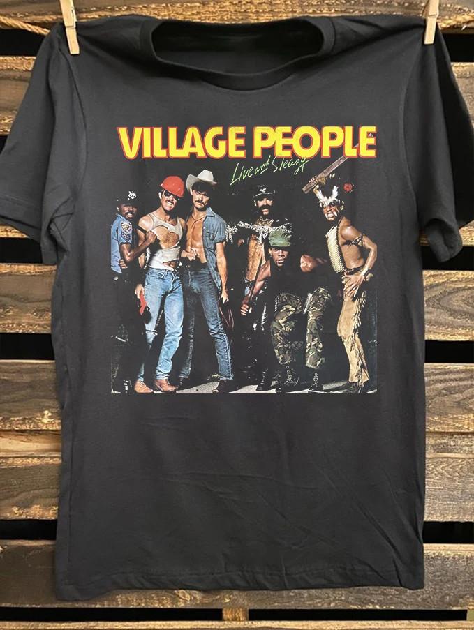 Village People Band Live and Sleazy T SHirt Full Size S-5XL Unisex T-Shirt XXXL