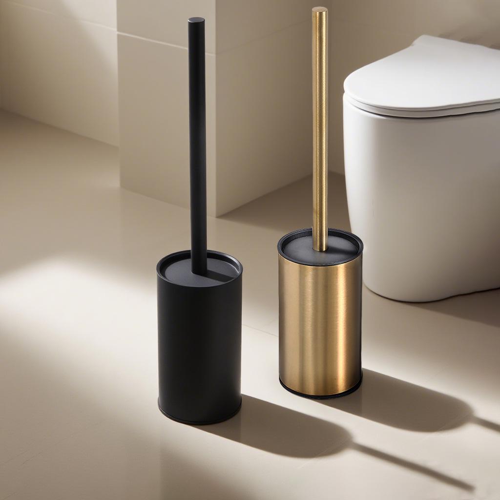 Set suport perie WC din oțel inoxidabil SUS304, de podea și montat pe perete