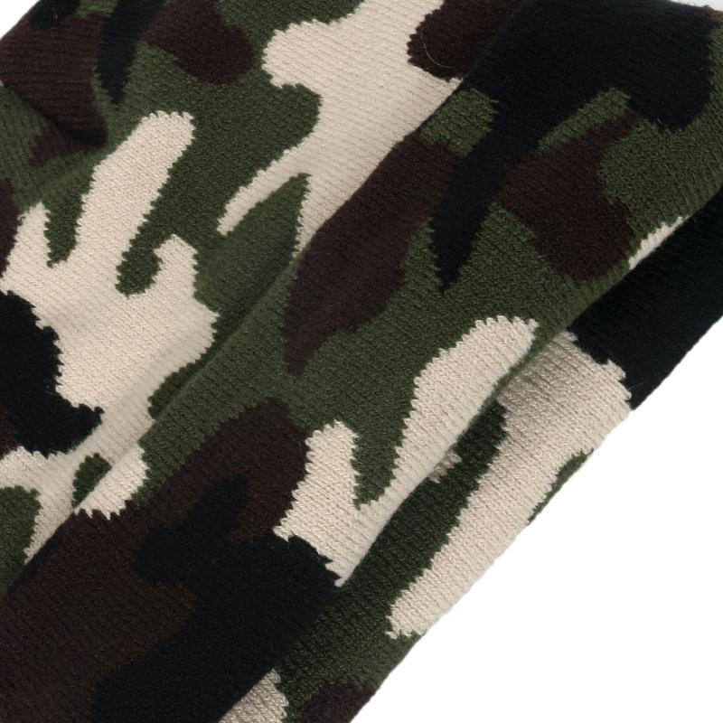 2025 Wool Hat Autumn and Winter New Outdoor Leisure Ski Hat Cold Hat Warm Jacquard Camouflage Knitted Hat Men
