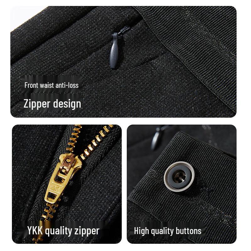 JOW Men's Wool Blend Thick Straight Leg Business Casual Pants