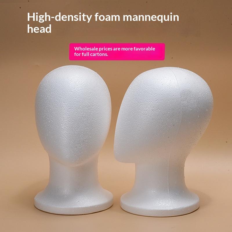 Testa di Manichino Femminile Maschile Bianca Espositore per Parrucche Schiuma Cappello Occhiali Espositore Porta Cappello Manichino Modello Testa di Manichino