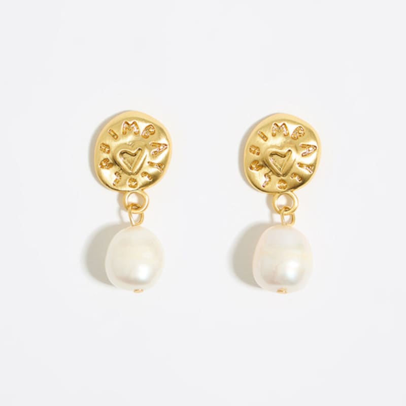 BIMBA Y LOLA [24SS] BIMBA Y LOLA Pearl Logo Earrings B245AIW009IVF