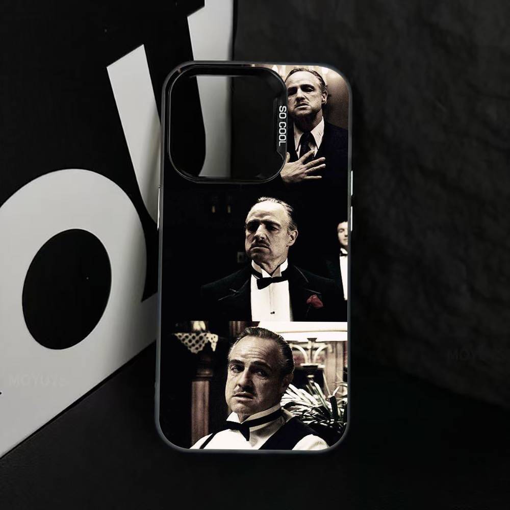 

God-father Andolini Phone Case For iPhone 17,16,15,14,13,12,11 Plus,Pro Max,XS,Colored Silver Plated Inside Cover iPhone17