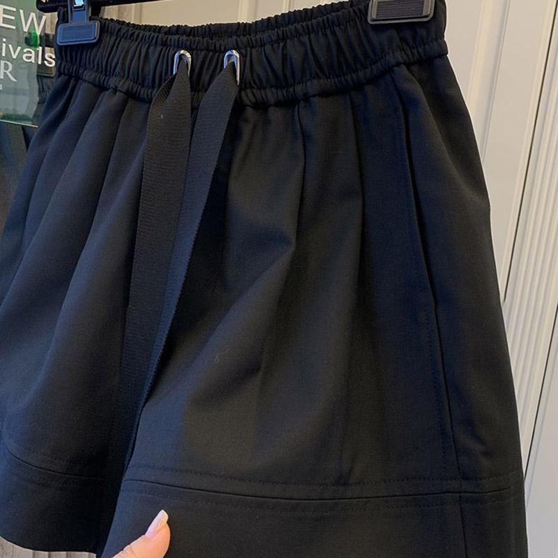 Shorts Pants Women Summer Cotton Vintage Loose Large Size Casual Wide Leg Pants Shorts