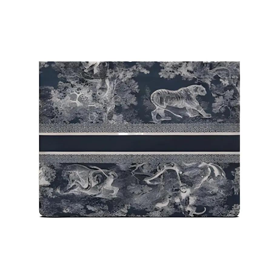 DIOR Travel Toile de Jouy Reverse Print Zipper Tech Fabric Clutch Bag  Shoulder Bag Handbag Regular Fit Women's Style Blue