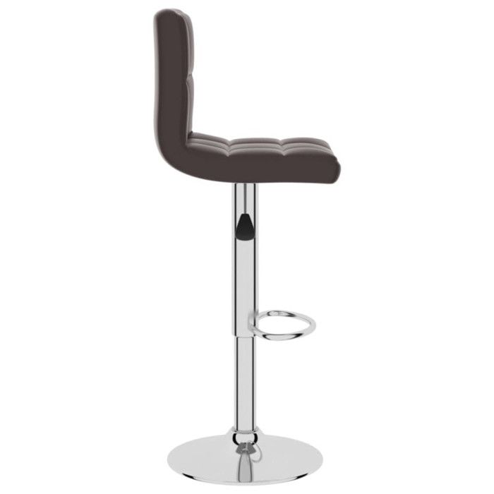 Tabouret de Bar - VIDAXL - Chaise Pivotante - Similicuir Marron - Réglable en Hauteur - 360°