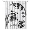 Chinese Panda And Bamboo Window Curtains Curtains for Living Room Decorative Items Living Room