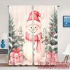 2pcs,Curtains Cute Snowman Christmas Gifts_a (2) Popular Creative Curtains Durable 100% Polyester Fabric Curtains Outdoor