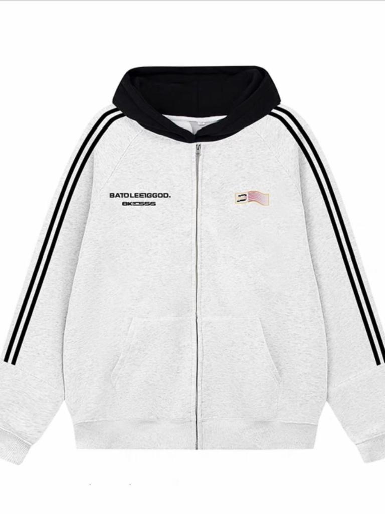 Men's 2025 Oversized American High Street Heavyweight Hoodie Jacket for Couples