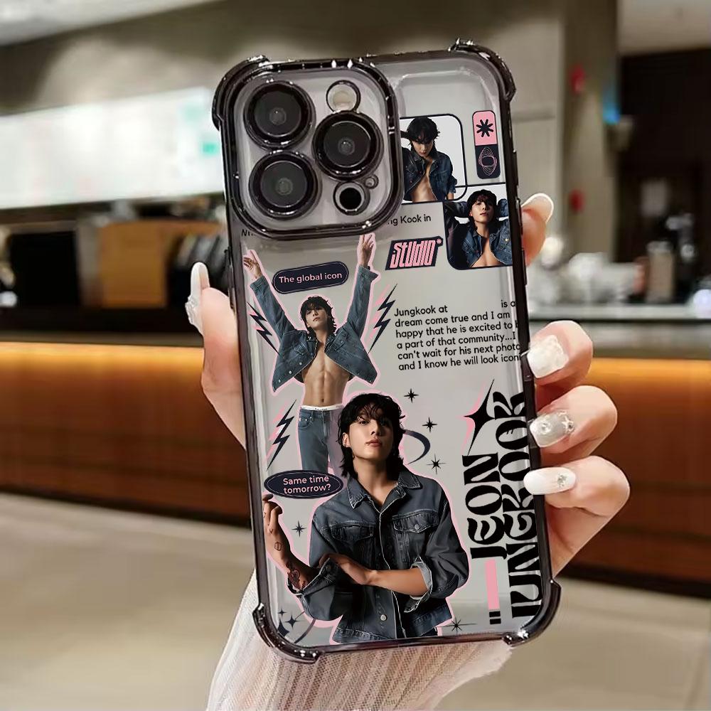 Euphoria J-JungkookS Plating Phone Case For Samsung S26 S25 S24 S23 S22 S21 S20 FE Note20 Edge Plus Ultra 4G 5G Anti Fall Airbag