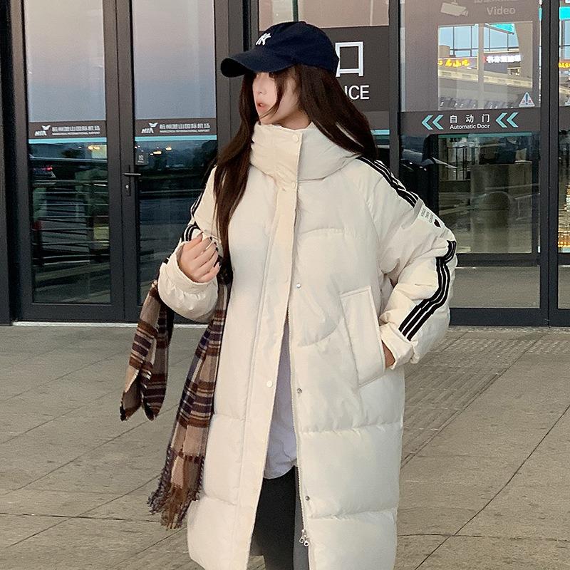 Women's long cotton-padded clothing winter new jacket loose fashion versatile cotton-padded clothing thickened cotton-padded jacket hooded