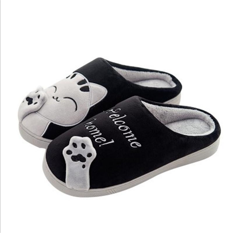 Women's Cozy Winter Cotton Slippers - Cute, Indoor, Heel-Covering, Plus Velvet, Soft Sole
