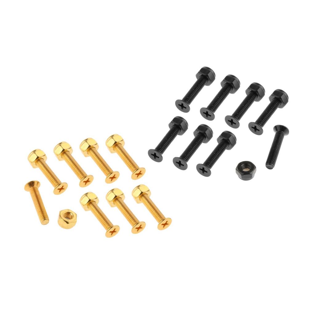 8 peças Longboard Skateboard Reparo Instalação Ferragens Parafusos Acessórios