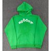 Heavy fleece foam print spider web hoodie sports casual sweater sweatpants set