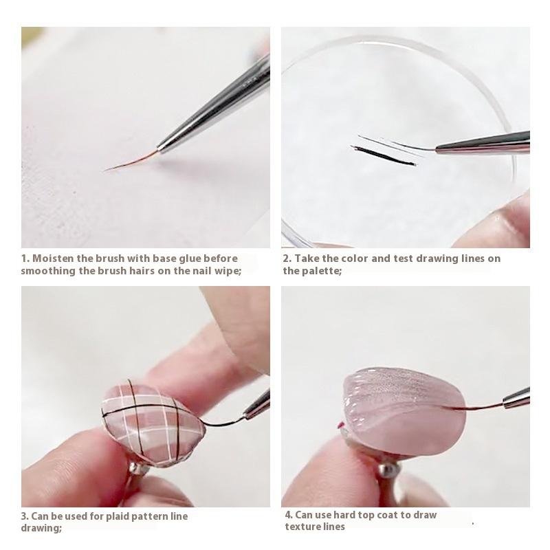 Wooden Nail Art Brushes Nail Art Liner Brush For Thin Details Fine Drawing Liner Brush Uv Gel Polish Painting Nail Design Tool