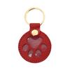 Paw Shaped Keychain Faux Leather Dog Hair Storage Keychain Transparent Pet Hair Souvenir Refillable Keyring Memorial Gift
