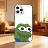 P-Pepe The Funny Frog Phone Case For iPhone17,16,15,14,13,12 Plus,Max Soft Silicone Black Cover