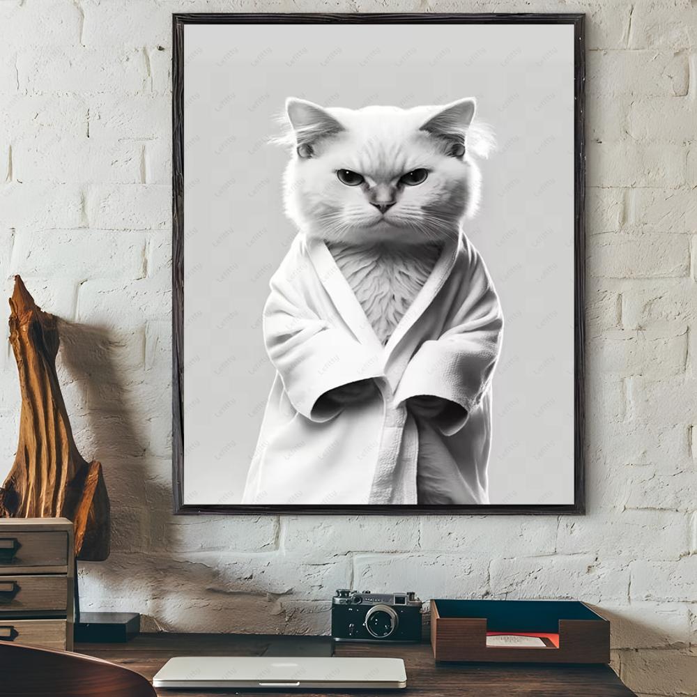 Alpaca Deer Cat Dog Panda Funny Gift Poster Sticky Wall Art Printing Waterproof Home Living Bed Room Bar Hallway Aesthetic Decor