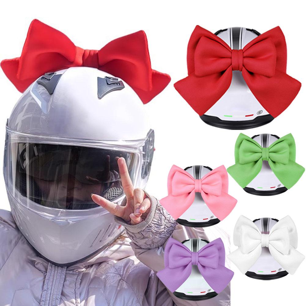 Motorcycle Helmet Bow Decoration Electric Bike Helmet Car Body Decoration Accessories Bowknot Suction Cup Type For Girl Wom Y1G4