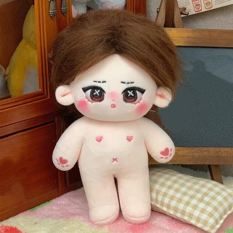 20cm Cute Cartoon Idol Cotton Doll Stuffed Plush Toy Dolls Can Change Clothes Fans Collection Gift for Girls Boys Kids