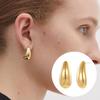 1 Pair Teardrop Earrings for Women, Small Water Drop Stud Earrings, Chunky Statement Jewelry for Wedding, Party, Prom, Daily