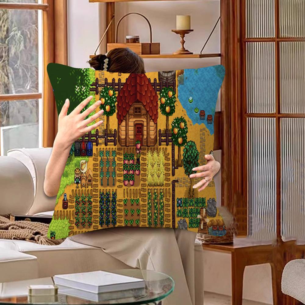 S-stardew Valley Cushion Cover Pillow Cover Decor Pillowcase Printed Cushion Case For Couch