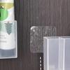 1 Transparent Wall-mounted Three-compartment Storage Box - Non-punching Self-adhesive Storage Box, Suitable for Makeup Brushes, Lipstick, Pens.