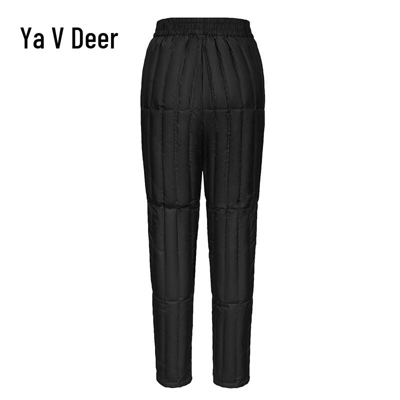 Yalu Women's High-Waist Thickened Down Pants for Elderly
